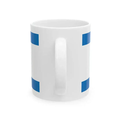 Flag of Israel Pale Blue 1-2 (Israel) White Coffee Mug - Go Mug Yourself