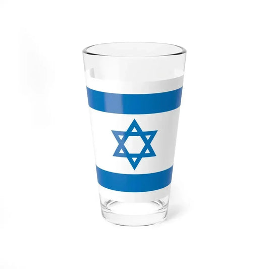 Flag of Israel Pale Blue 3-2 (Israel) Pint Glass 16oz 16oz - Go Mug Yourself