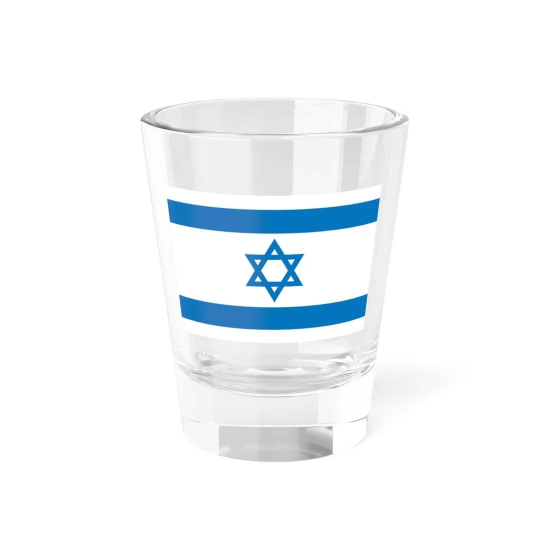 Flag of Israel Pale Blue 3-2 (Israel) Shot Glass 1.5oz 1.5oz - Go Mug Yourself