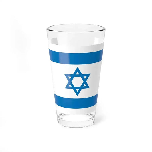 Flag of Israel Pale Blue 3-5 (Israel) Pint Glass 16oz 16oz - Go Mug Yourself