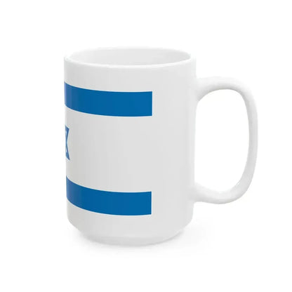 Flag of Israel Pale Blue 3-5 (Israel) White Coffee Mug - Go Mug Yourself