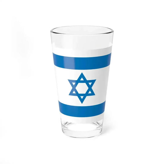Flag of Israel Pale Blue (Israel) Pint Glass 16oz 16oz - Go Mug Yourself