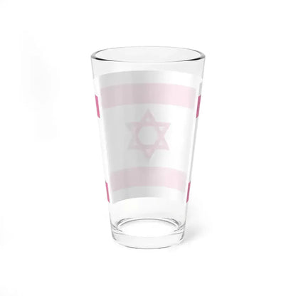 Flag of Israel pink (Israel) Pint Glass 16oz - Go Mug Yourself