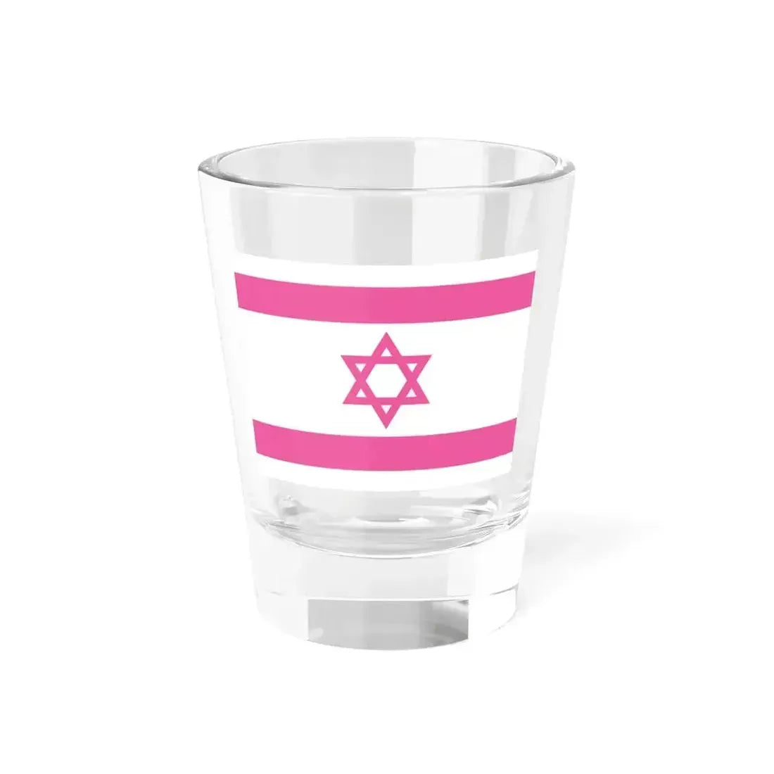 Flag of Israel pink (Israel) Shot Glass 1.5oz 1.5oz - Go Mug Yourself