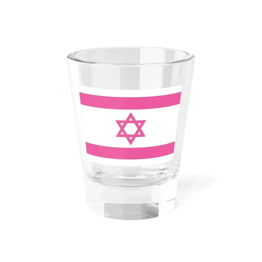 Flag of Israel pink (Israel) Shot Glass 1.5oz 1.5oz - Go Mug Yourself