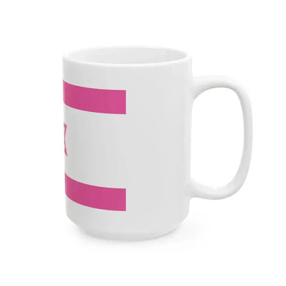 Flag of Israel pink (Israel) White Coffee Mug - Go Mug Yourself