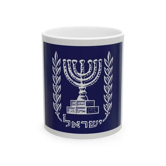 Flag of Israel President (Israel) White Coffee Mug 11oz - Go Mug Yourself