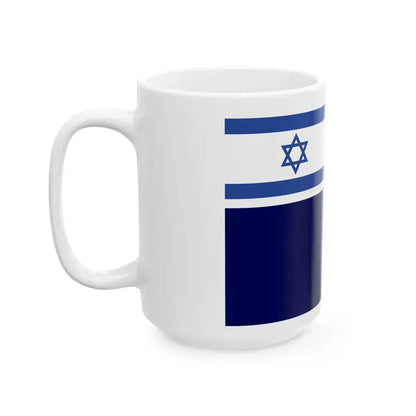 Flag of Israel Prime Minister at Sea (Israel) White Coffee Mug - Go Mug Yourself