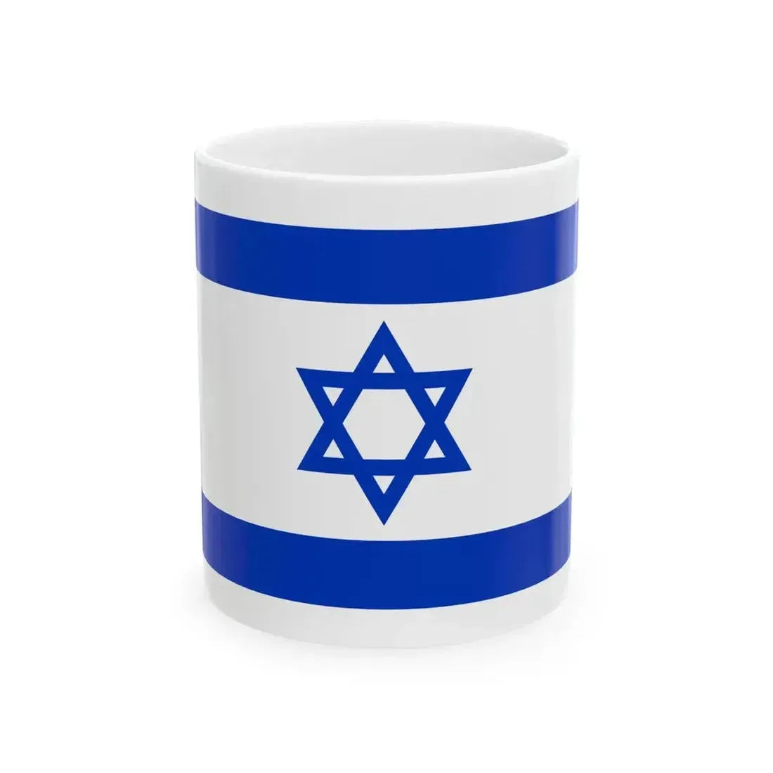 Flag of Israel simplified (Israel) White Coffee Mug 11oz - Go Mug Yourself