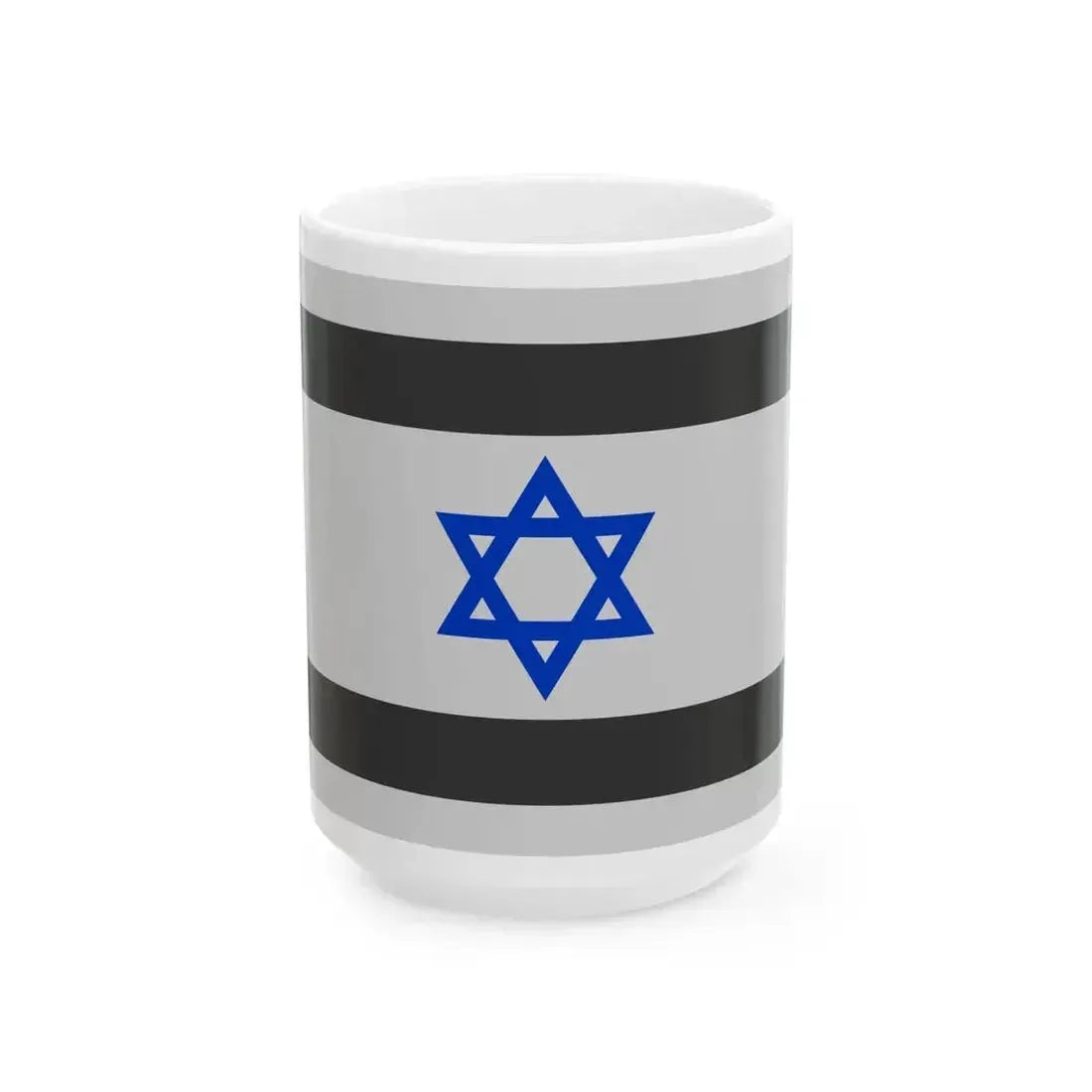 Flag of Israel - Star of David (Israel) White Coffee Mug 15oz - Go Mug Yourself