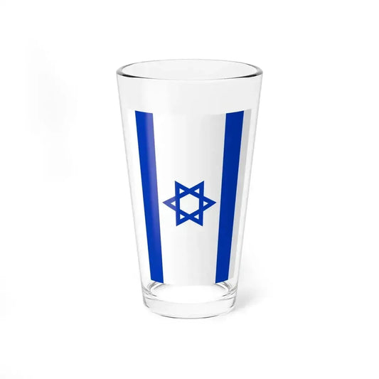 Flag of Israel vertical (Israel) Pint Glass 16oz 16oz - Go Mug Yourself