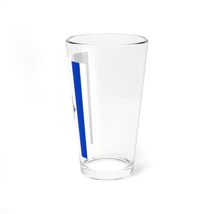 Flag of Israel vertical (Israel) Pint Glass 16oz - Go Mug Yourself