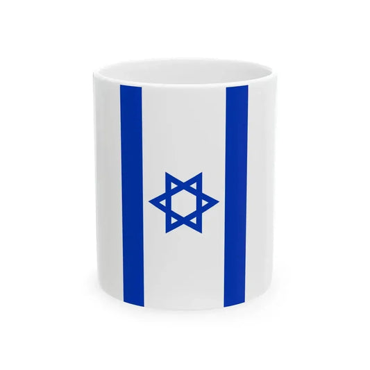 Flag of Israel vertical (Israel) White Coffee Mug 11oz - Go Mug Yourself