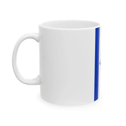 Flag of Israel vertical (Israel) White Coffee Mug - Go Mug Yourself