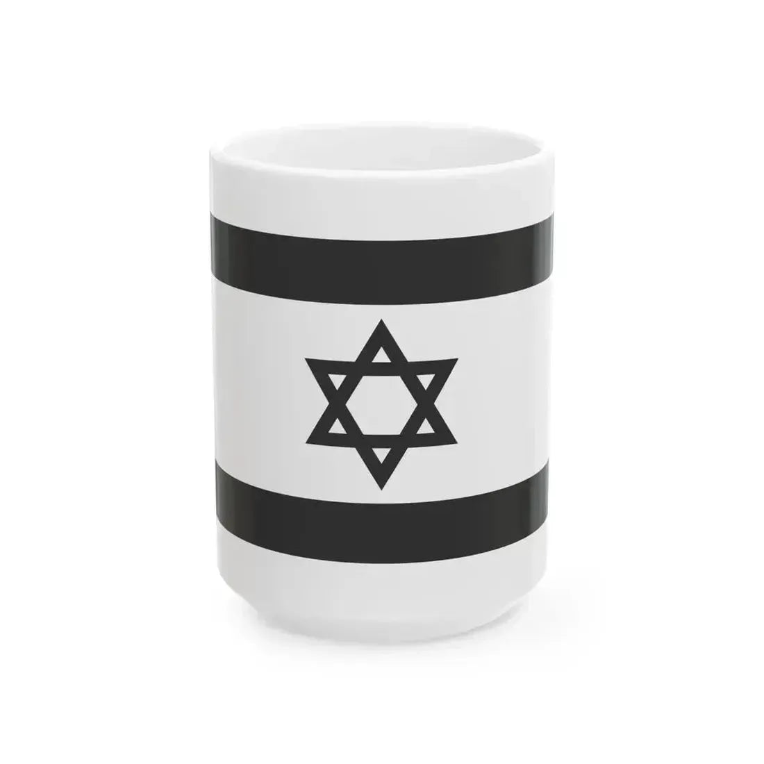 Flag of Israel - White (Israel) White Coffee Mug 15oz - Go Mug Yourself