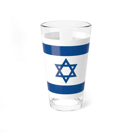 Flag of Israel Yale Blue 1-2 (Israel) Pint Glass 16oz 16oz - Go Mug Yourself