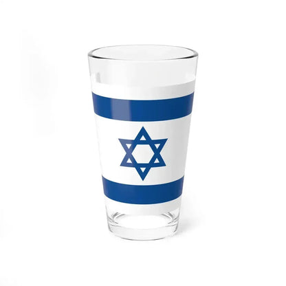 Flag of Israel Yale Blue 3-2 (Israel) Pint Glass 16oz 16oz - Go Mug Yourself