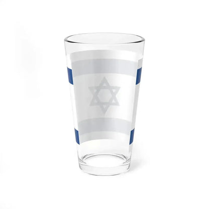Flag of Israel Yale Blue 3-2 (Israel) Pint Glass 16oz - Go Mug Yourself