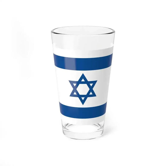 Flag of Israel Yale Blue (Israel) Pint Glass 16oz 16oz - Go Mug Yourself