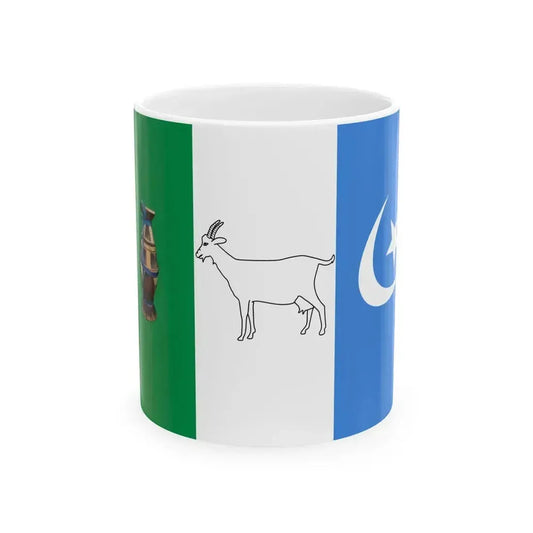 Flag of Isse Mohamoud Ciise Maxamuud (Mali) White Coffee Mug 11oz - Go Mug Yourself