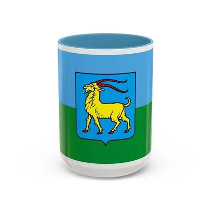 Flag of Istria County Croatia - Accent Coffee Mug 15oz Light Blue - Go Mug Yourself