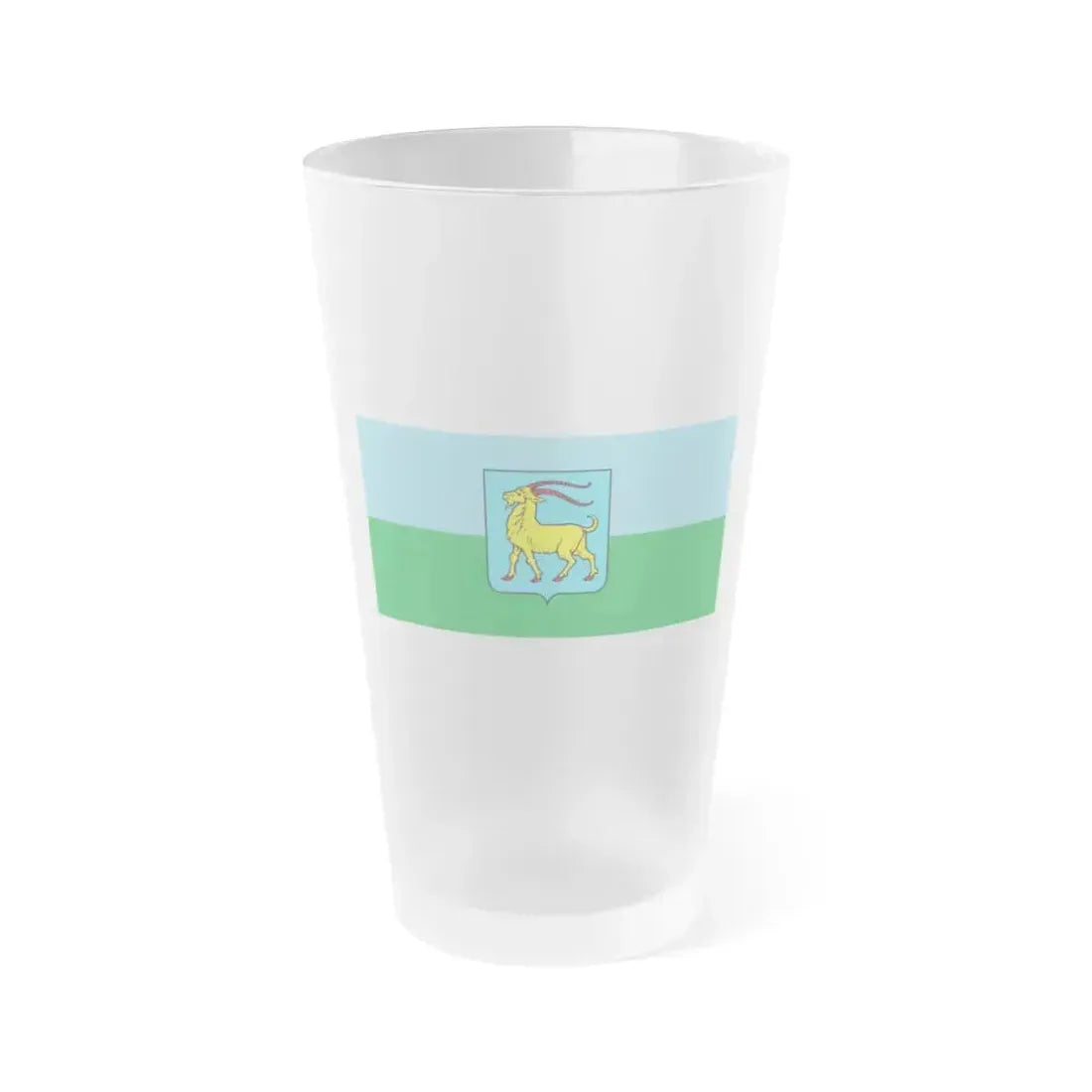 Flag of Istria County Croatia - Frosted Pint Glass 16oz 16oz Frosted - Go Mug Yourself
