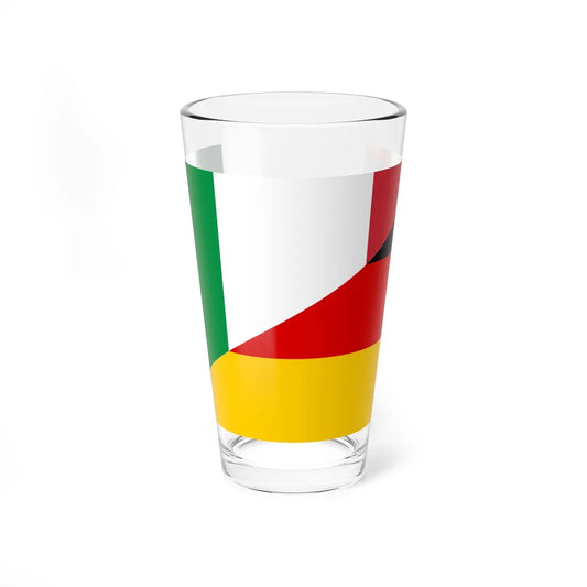 Flag of Italy and Germany (Germany) Pint Glass 16oz 16oz - Go Mug Yourself