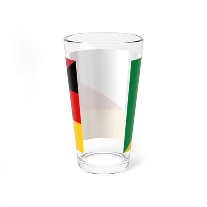 Flag of Italy and Germany (Germany) Pint Glass 16oz - Go Mug Yourself