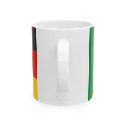Flag of Italy and Germany (Germany) White Coffee Mug - Go Mug Yourself