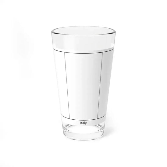 Flag of Italy colouring page (Italy) Pint Glass 16oz 16oz - Go Mug Yourself