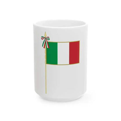 Flag of Italy Complete (Italy) White Coffee Mug 15oz - Go Mug Yourself
