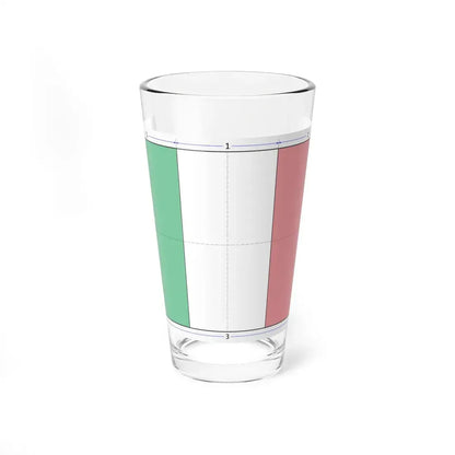 Flag of Italy construction sheet (Italy) Pint Glass 16oz 16oz - Go Mug Yourself
