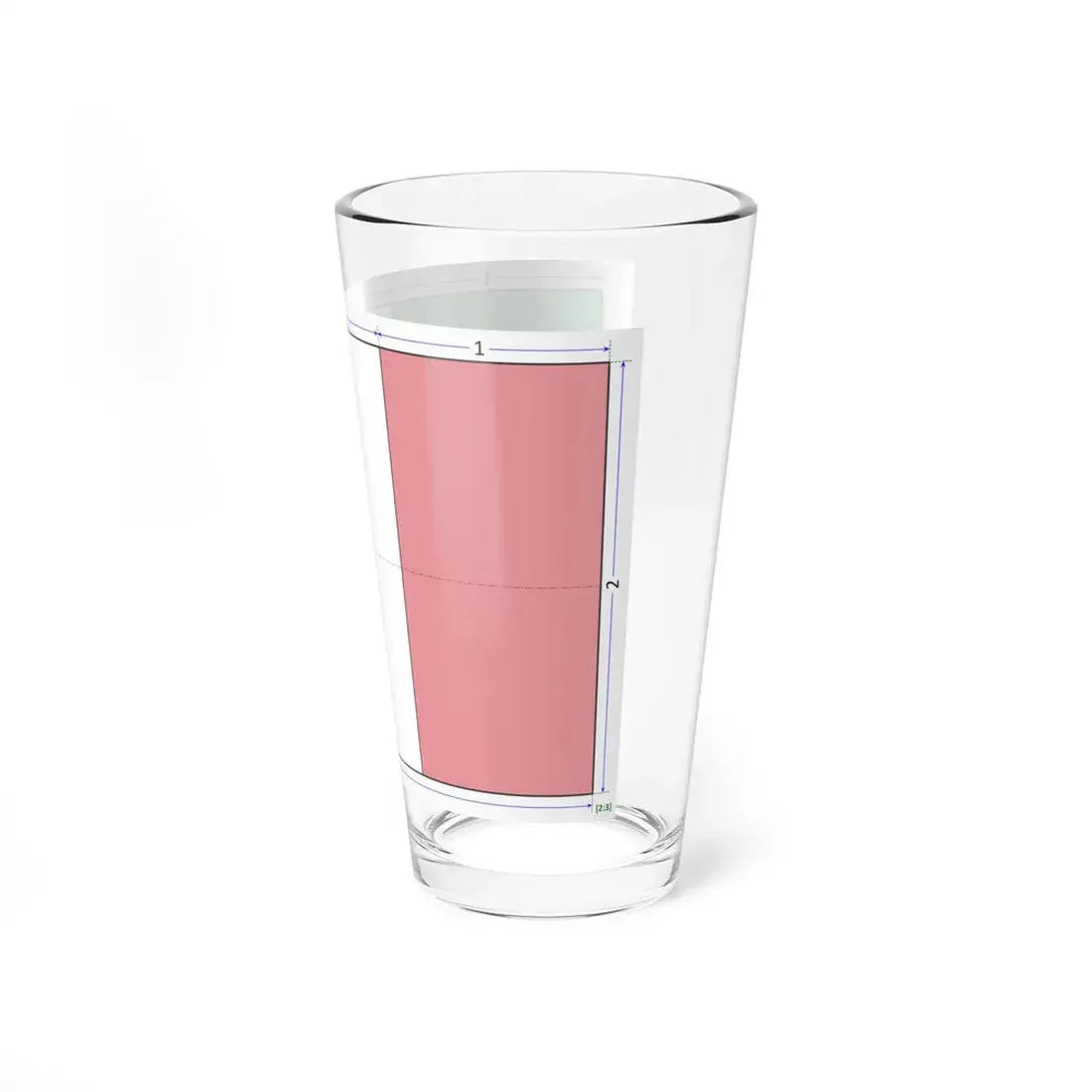 Flag of Italy construction sheet (Italy) Pint Glass 16oz - Go Mug Yourself