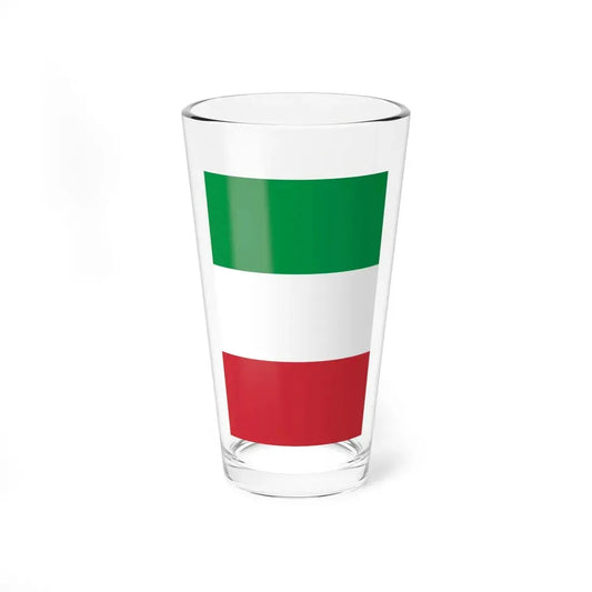 Flag of Italy vertical display (Italy) Pint Glass 16oz 16oz - Go Mug Yourself
