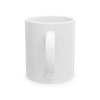 Flag of Italy with a Moors head in the center (Italy) White Coffee Mug - Go Mug Yourself
