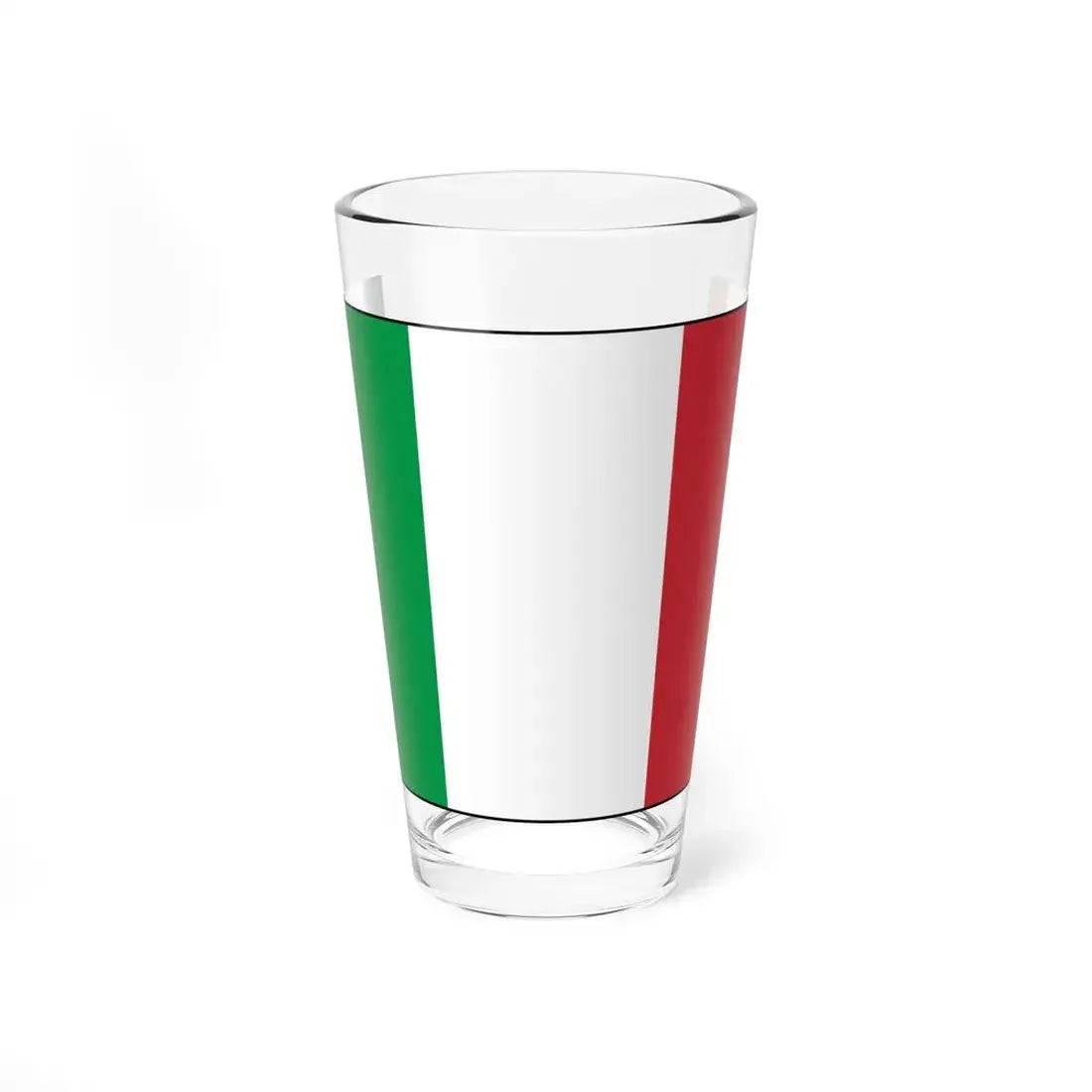 Flag of Italy with border (Italy) Pint Glass 16oz 16oz - Go Mug Yourself
