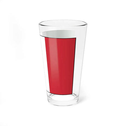 Flag of Italy with border (Italy) Pint Glass 16oz - Go Mug Yourself