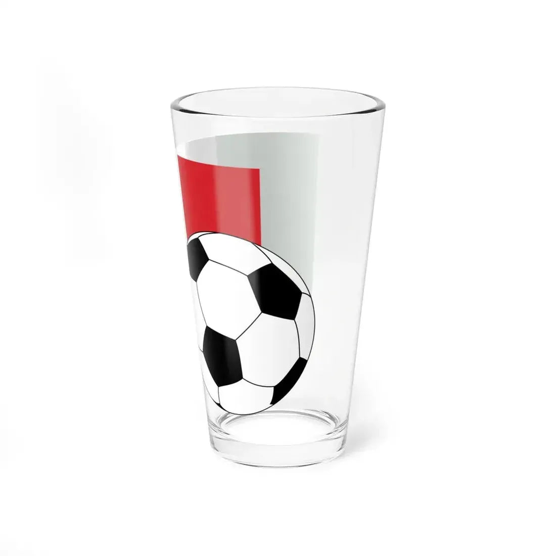 Flag of Italy with football (Italy) Pint Glass 16oz - Go Mug Yourself