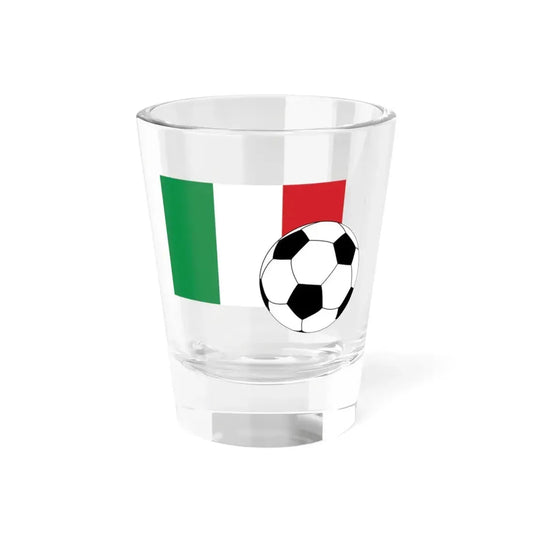 Flag of Italy with football (Italy) Shot Glass 1.5oz 1.5oz - Go Mug Yourself
