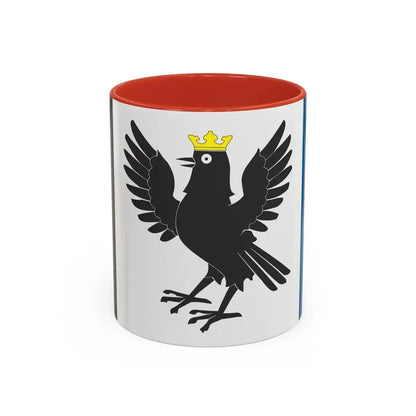 Flag of Ivano Frankivsk Oblast Ukraine - Accent Coffee Mug 11oz Red - Go Mug Yourself