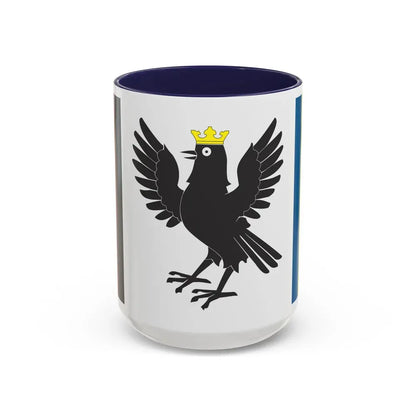 Flag of Ivano Frankivsk Oblast Ukraine - Accent Coffee Mug 15oz Navy - Go Mug Yourself