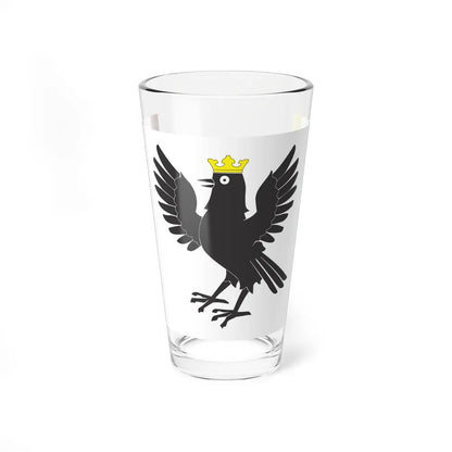 Flag of Ivano Frankivsk Oblast Ukraine - Pint Glass 16oz-16oz-Go Mug Yourself