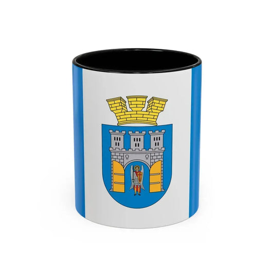 Flag of Ivano Frankivsk Ukraine - Accent Coffee Mug 11oz Black - Go Mug Yourself