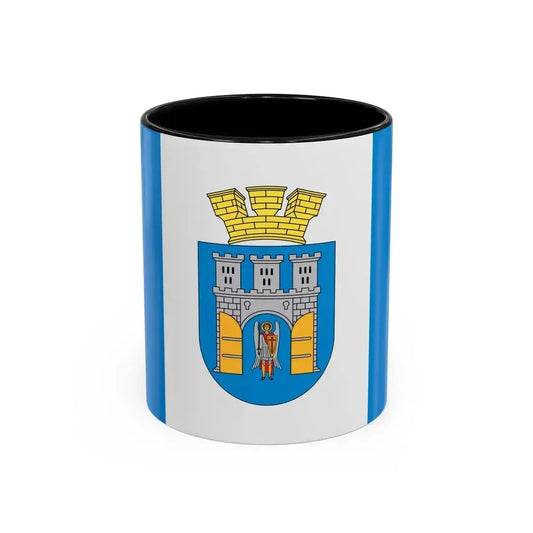 Flag of Ivano Frankivsk Ukraine - Accent Coffee Mug 11oz Black - Go Mug Yourself