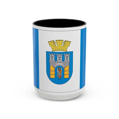 Flag of Ivano Frankivsk Ukraine - Accent Coffee Mug 15oz Black - Go Mug Yourself