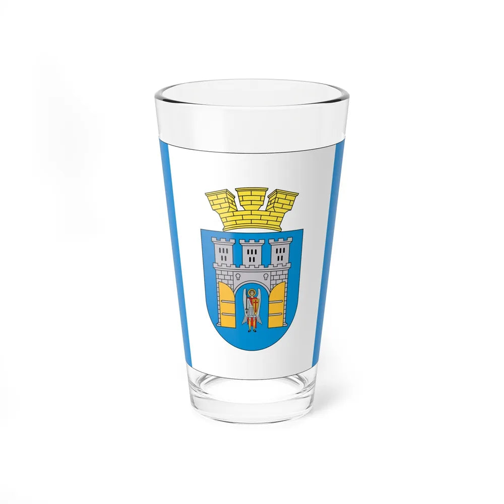 Flag of Ivano Frankivsk Ukraine - Pint Glass 16oz-16oz-Go Mug Yourself