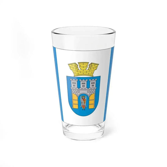 Flag of Ivano Frankivsk Ukraine - Pint Glass 16oz 16oz - Go Mug Yourself