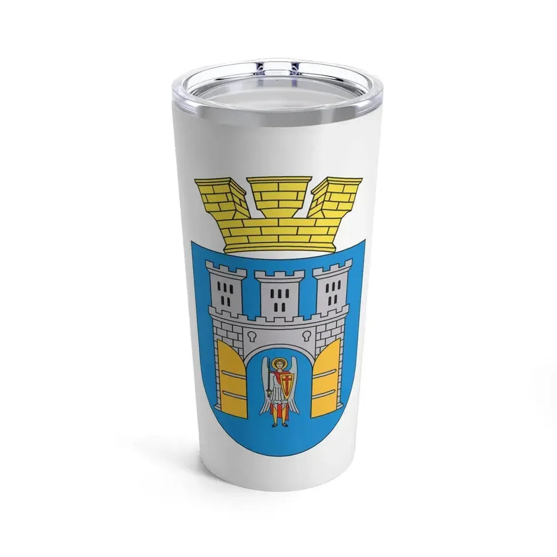 Flag of Ivano Frankivsk Ukraine - Tumbler 20oz 20oz - Go Mug Yourself