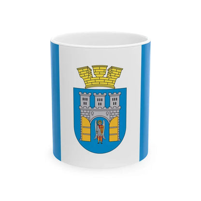 Flag of Ivano Frankivsk Ukraine - White Coffee Mug 11oz - Go Mug Yourself