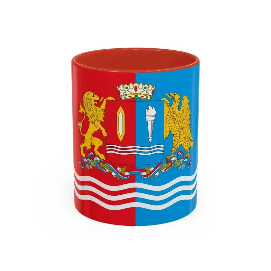 Flag of Ivanovo Oblast Russia - Accent Coffee Mug 11oz Red - Go Mug Yourself